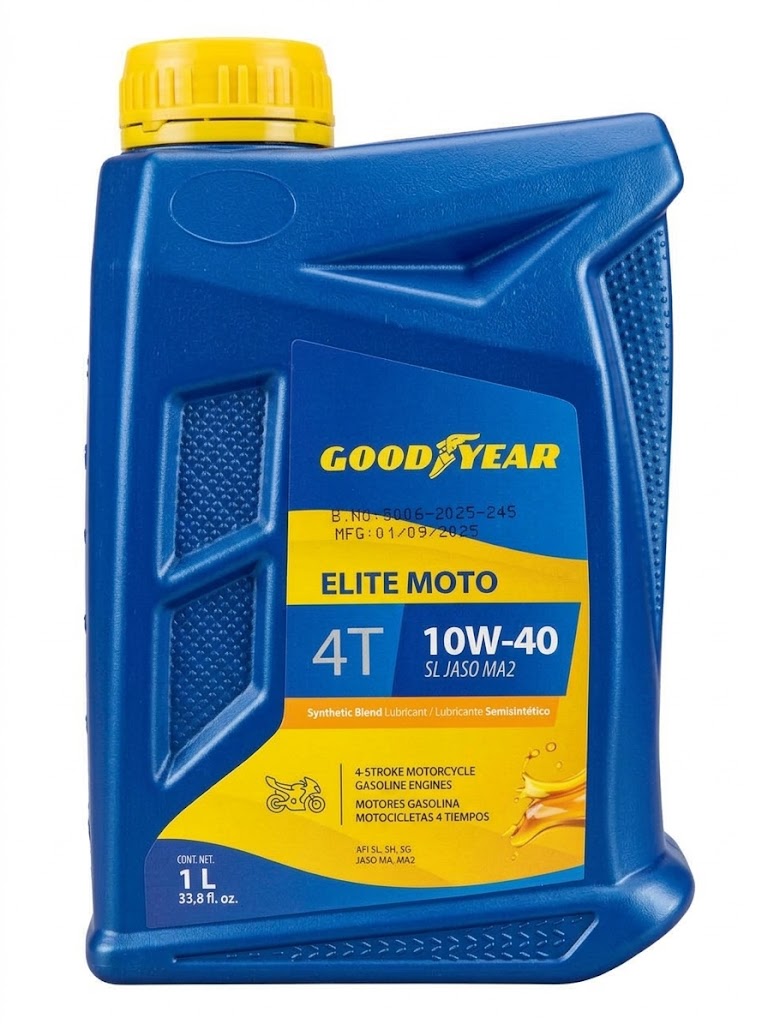 ACEITE DE MOTO 4T 10W-40 SEMI SINTÉTICO GOODYEAR ELITE 1LT